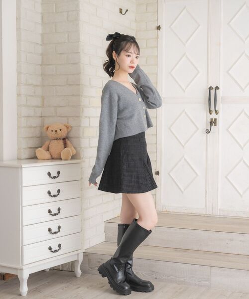 ems excite(エムズエキサイト)の「【セットアップ対応】バックレースアップミニSK(スカート・レディース・ベージュ/ナチュラル/ブラック・FREE)」の4枚目の写真