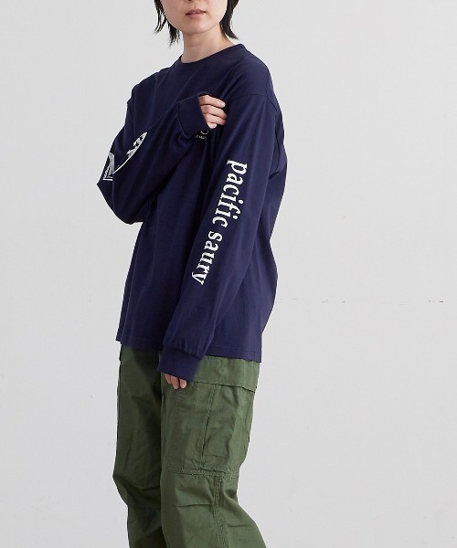 THE BAREFOOT(ベアフット)の「【 ALDAYS / オルデイズ 】PACIFIC SAURY / 秋刀魚 AL-AW018 DLI(Tシャツ/カットソー・レディース・ホワイト/グレー/ネイビー・FREE)」の5枚目の写真