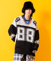 a.p.o.v.（エーピーオービー）の「a.p.o.v. ゲームジャージデザインオーバーサイズニットセーター（ニット/セーター）」