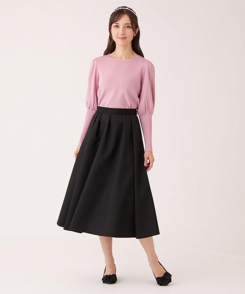 TO BE CHIC(トゥー ビー シック)の「ドットパールスリーブ ニット(ニット/セーター・レディース・グレー系その他2/グリーン系その他3/レッド系その他/ブラック/オフホワイト/ピンク系その他2・40/42)」の10枚目の写真