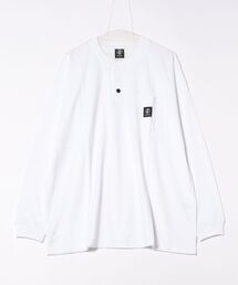【brknhome/ブロークンホーム】ヘンリーネックポケット付ロンT オーバーサイズ