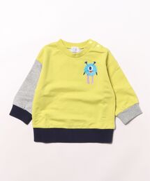 [ベビー]ワンポイント刺繍ミニ裏毛トレーナー