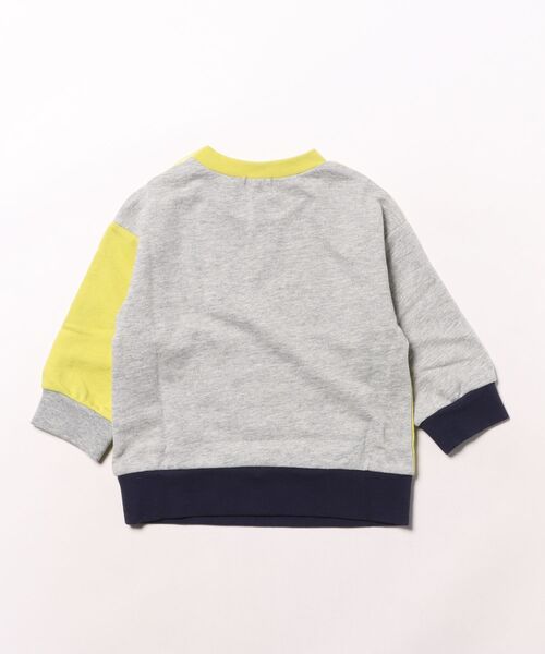 HAKKA BABY（ハッカベビー）の「[ベビー]ワンポイント刺繍ミニ裏毛トレーナー（スウェット・キッズ・イエロー・90cm/80ｃｍ）」の2枚目の写真