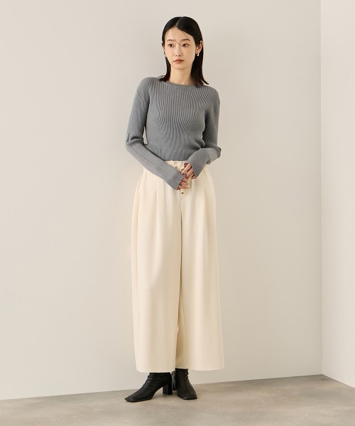 ketty(ケティ)の「チョウオンクルーネックニット≪手洗い可能≫(ニット/セーター・レディース・ライトグレー/ブラック系その他/ブラック/イエロー・M)」の11枚目の写真