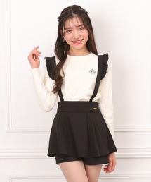 PINKHUNT（ピンクハント）の「PINKHUNT ピンクハント フリル肩紐付き ペプラムショートパンツ 1088K（その他パンツ・キッズ）」