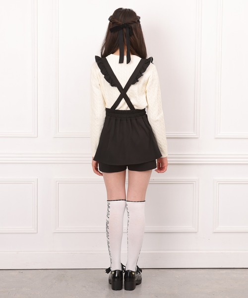 PINKHUNT（ピンクハント）の「PINKHUNT ピンクハント フリル肩紐付き ペプラムショートパンツ 1088K（その他パンツ・キッズ・ベビーピンク/ブラック・130cm/140cm/150cm/160cm/120cm）」の6枚目の写真