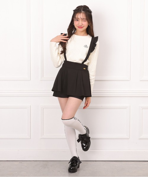 PINKHUNT（ピンクハント）の「PINKHUNT ピンクハント フリル肩紐付き ペプラムショートパンツ 1088K（その他パンツ・キッズ・ベビーピンク/ブラック・130cm/140cm/150cm/160cm/120cm）」の16枚目の写真