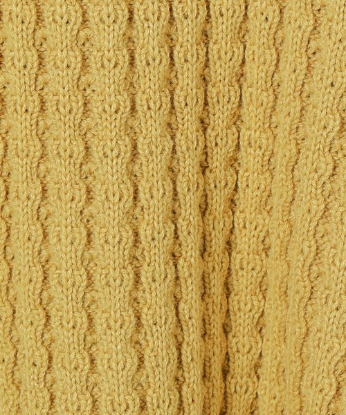 BAYFLOW（ベイフロー）の「アウトリンキングケーブルプルオーバー（ニット/セーター・レディース・オフホワイト/レッド/マスタード/ネイビー・FREE）」の15枚目の写真