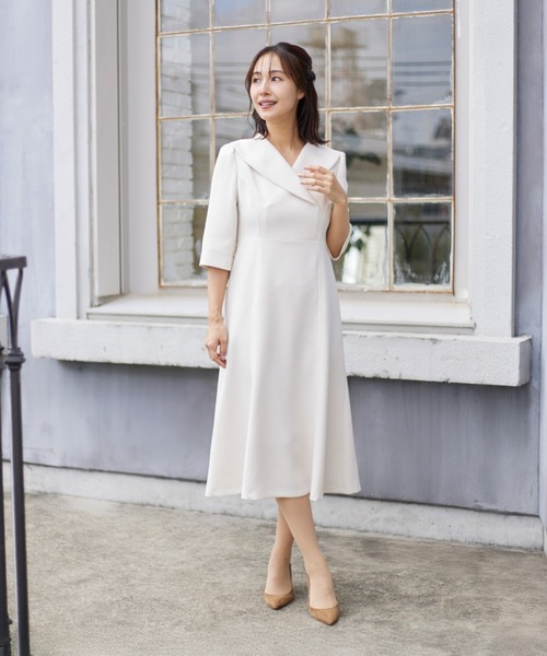 セール】《M Maglie le cassetto》ショールカラーワンピース（ドレス