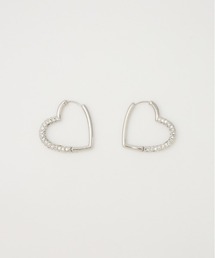 SLY | BIJOU HEART HOOP P/EARRING ビジュー ハート フープピアス(ピアス（両耳用）)