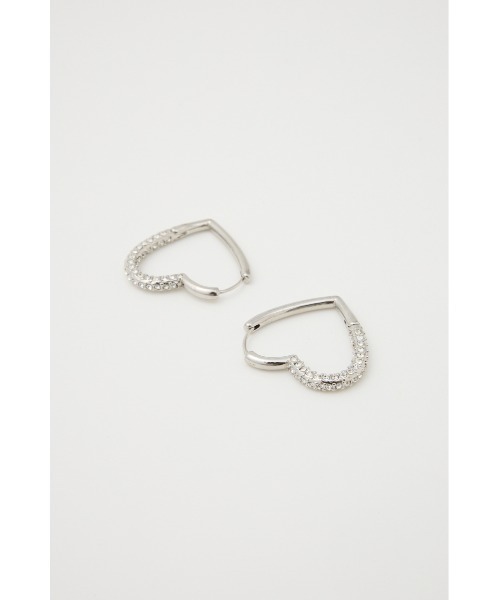 SLY（スライ）の「BIJOU HEART HOOP P/EARRING ビジュー ハート フープピアス（ピアス（両耳用）・レディース・シルバー/ゴールド・FREE）」の4枚目の写真