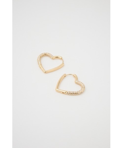 SLY（スライ）の「BIJOU HEART HOOP P/EARRING ビジュー ハート フープピアス（ピアス（両耳用）・レディース・シルバー/ゴールド・FREE）」の8枚目の写真