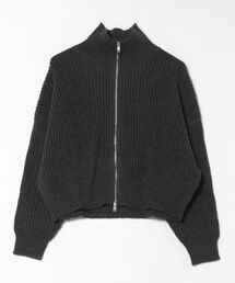 VIBGYOR（ヴィブジョー）の「【豊富なカラー展開】ハーフZIP畦編みカーディガン(BL)（カーディガン/ボレロ・メンズ）」