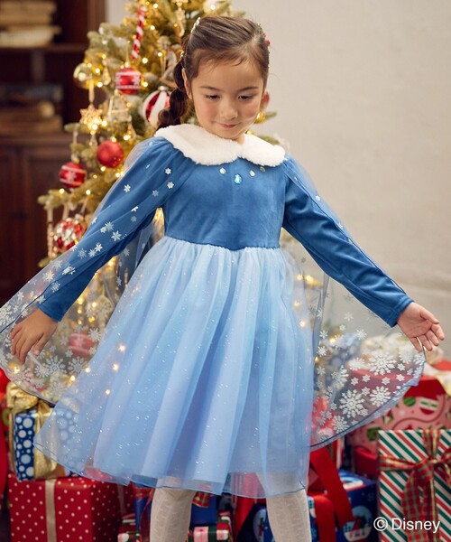 セール】【ディズニー/FROZEN】エルサ なりきりワンピース（ワンピース