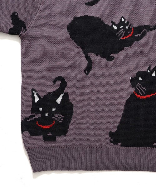 セール】アニマルパターン 総柄ジャガード ルーズニット プルオーバー