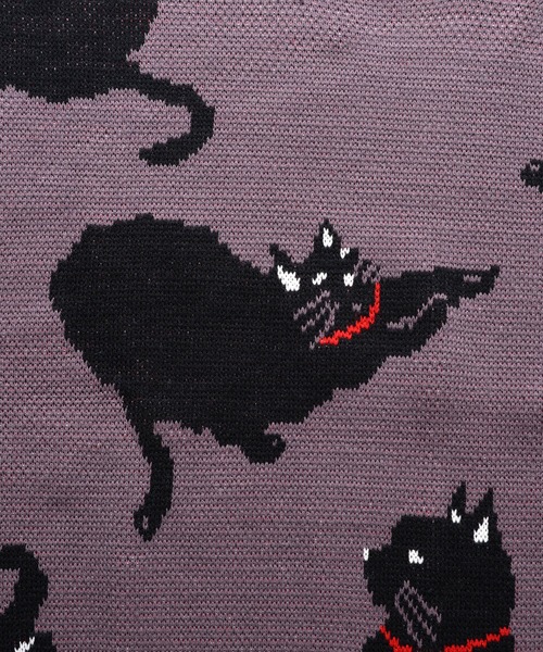 セール】アニマルパターン 総柄ジャガード ルーズニット プルオーバー