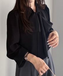 RANAN（ラナン）の「【UV・イージーケア機能付】洗えるボウタイリボンブラウス（シャツ/ブラウス）」