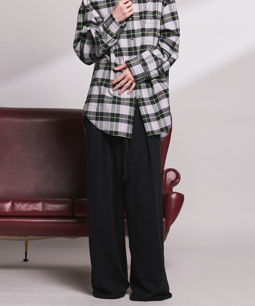 MAISON SPECIAL（メゾンスペシャル）の「《UNISEX》Loop-knit Tuck Wide Sweatpants/吊り編み裏毛タックワイドスウェットパンツ【MAISON SPECIAL/メゾンスペシャル】（スウェットパンツ・メンズ・グレー/ブラック/ライトグレー・0/1/2）」の11枚目の写真