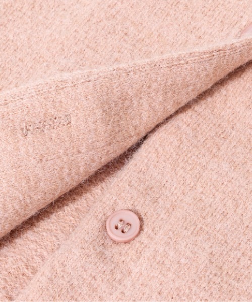LA POMME jours(ラポミ・ジュール)の「Embroidered Character Cardigan(カーディガン/ボレロ・レディース・グレー/アイボリー/ピンク・SMALL/MEDIUM/LARGE)」の4枚目の写真