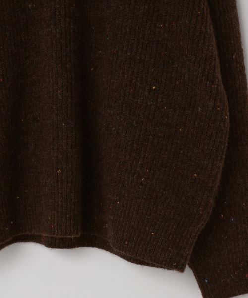 LOWRYS FARM（ローリーズファーム）の「【LFM(U)】カラーネップニットポロ　 618257（ニット/セーター・メンズ・ブラウン/ネイビー/チャコールグレー・FREE）」の7枚目の写真