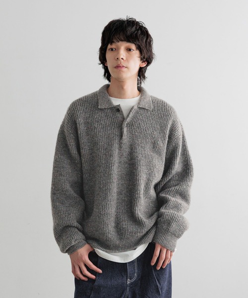 LFM(U)】カラーネップニットポロ 618257（ニット/セーター）｜LOWRYS