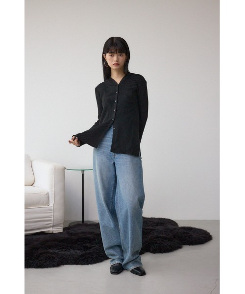 AZUL by moussy(アズールバイマウジー)の「フーディーカーデ(カーディガン/ボレロ・レディース・ブラウン/レッド/杢グレー/ブラック・FREE)」の19枚目の写真