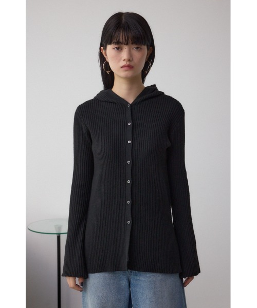 AZUL by moussy(アズールバイマウジー)の「フーディーカーデ(カーディガン/ボレロ・レディース・ブラウン/レッド/杢グレー/ブラック・FREE)」の20枚目の写真