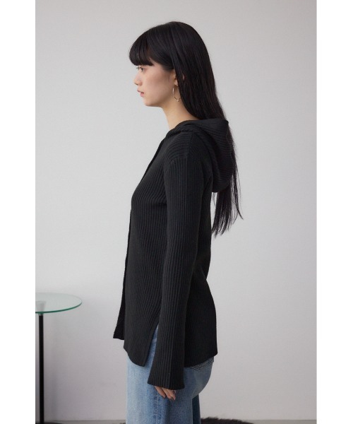 AZUL by moussy(アズールバイマウジー)の「フーディーカーデ(カーディガン/ボレロ・レディース・ブラウン/レッド/杢グレー/ブラック・FREE)」の21枚目の写真