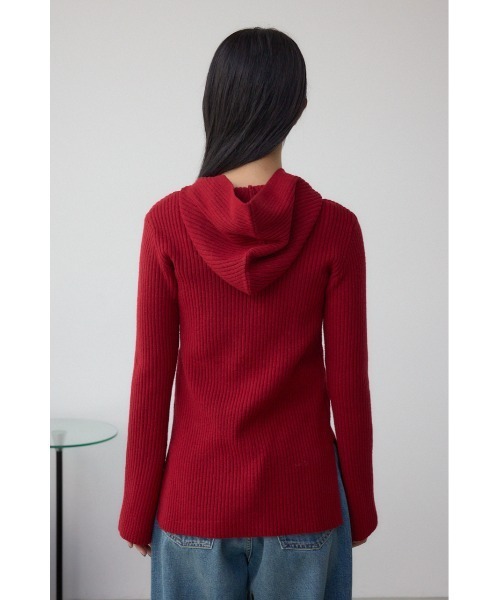AZUL by moussy(アズールバイマウジー)の「フーディーカーデ(カーディガン/ボレロ・レディース・ブラウン/レッド/杢グレー/ブラック・FREE)」の11枚目の写真