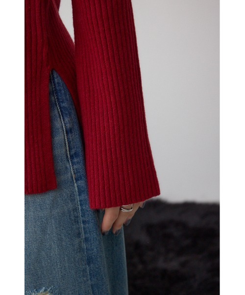 AZUL by moussy(アズールバイマウジー)の「フーディーカーデ(カーディガン/ボレロ・レディース・ブラウン/レッド/杢グレー/ブラック・FREE)」の15枚目の写真