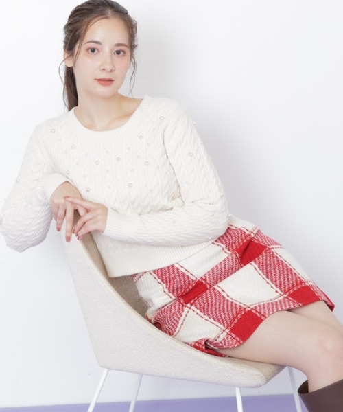 JILL by JILL STUART(ジルバイジルスチュアート)の「◇ロービングチェックミニスカート(スカート・レディース・ブラック系その他/グレー系その他/レッド系その他・SMALL/MEDIUM)」の3枚目の写真