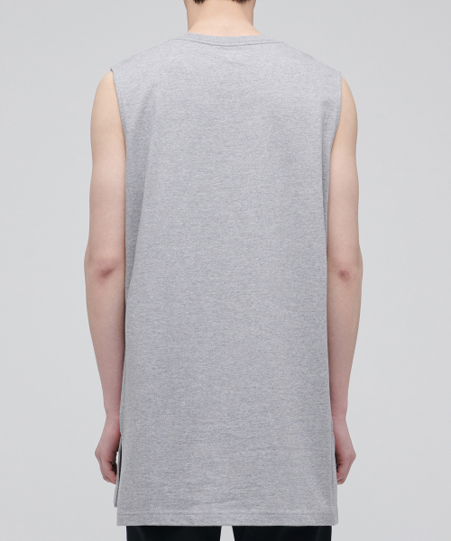 MUSINSA STANDARD（ムシンサスタンダード）の「レイヤードスリーブレストップ_ロング丈 [ミディアムグレー]（Tシャツ/カットソー・メンズ・その他・SMALL/MEDIUM/X-SMALL）」の4枚目の写真