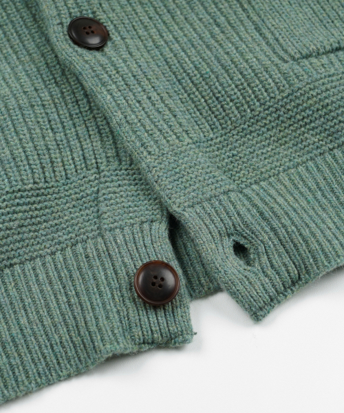 FRIZMWORKS(フリズムワークス)の「HEAVY WOOL ROUND CARDIGAN _ JADE GREEN(カーディガン/ボレロ・メンズ・その他・SMALL/MEDIUM/LARGE/X-LARGE)」の3枚目の写真