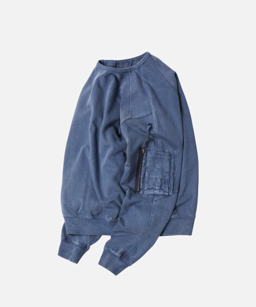 FRIZMWORKS(フリズムワークス)の「PIGMENT DYEING MIL SWEATSHIRT _ INDIGO(スウェット・レディース・その他・MEDIUM/LARGE)」の2枚目の写真