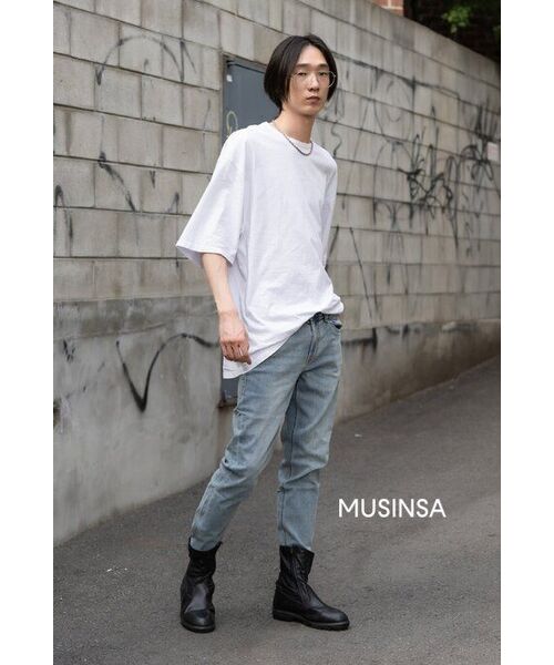 MUSINSA STANDARD（ムシンサスタンダード）の「[クールタンダード] スリムクロップデニムパンツ [スカイブルー]（デニムパンツ・メンズ・その他・26/27/34/36/38/40/42/28/29/30/31/32/33）」の7枚目の写真