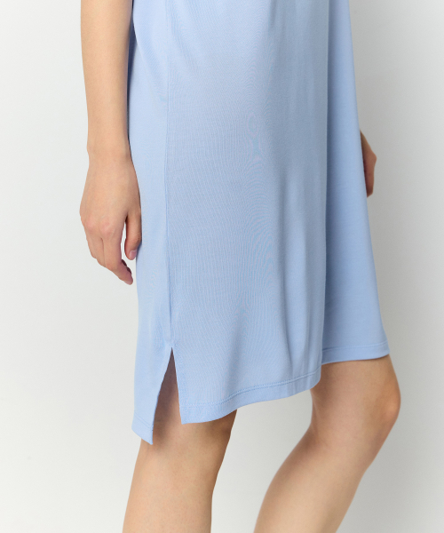 MUSINSA STANDARD WOMAN（ムシンサスタンダードウーマン）の「ウィメンズモーダルラウンジTシャツドレス[ライトブルー]（ワンピース・レディース・その他・SMALL/MEDIUM/LARGE/X-SMALL）」の5枚目の写真