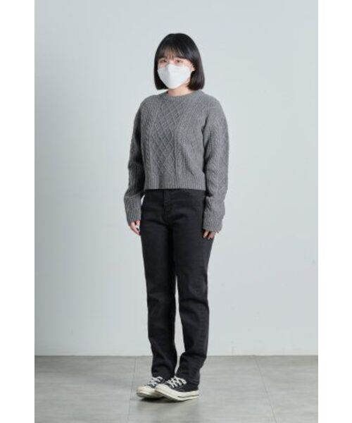MUSINSA STANDARD WOMAN（ムシンサスタンダードウーマン）の「レディーススリムストレートデニムパンツ[ウォッシュドブラック]（デニムパンツ・レディース・その他・26/27/28/29/30/24/25）」の9枚目の写真