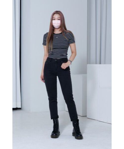 MUSINSA STANDARD WOMAN（ムシンサスタンダードウーマン）の「レディーススリムストレートデニムパンツ[ウォッシュドブラック]（デニムパンツ・レディース・その他・26/27/28/29/30/24/25）」の10枚目の写真