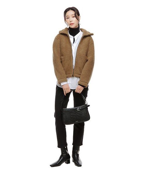 MUSINSA STANDARD WOMAN（ムシンサスタンダードウーマン）の「レディーススリムストレートデニムパンツ[ウォッシュドブラック]（デニムパンツ・レディース・その他・26/27/28/29/30/24/25）」の12枚目の写真