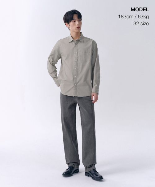 MUSINSA STANDARD（ムシンサスタンダード）の「ストレートデニムパンツ[グレー]（デニムパンツ・メンズ・その他・40/38/42/26/27/28/29/36/34/32/30/31/33）」の2枚目の写真