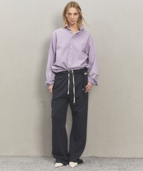 NOHANT(ノアン)の「NYC BELTED SWEATPANTS NAVY(スウェットパンツ・メンズ・ネイビー・SMALL/MEDIUM/LARGE)」の2枚目の写真