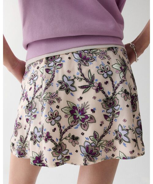 kate spade new york（ケイトスペード ニューヨーク）の「サテン デヴォレ ミニ スカート（スカート・レディース・ホワイト・4/2/0）」の4枚目の写真