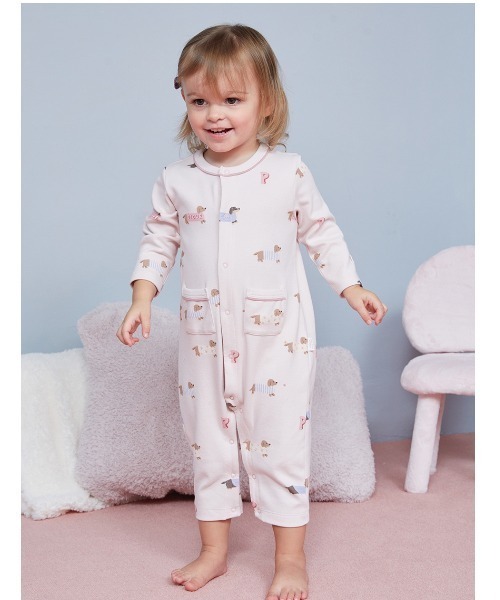 BABY】ダックスフンド柄ロンパース（ロンパース）｜gelato pique