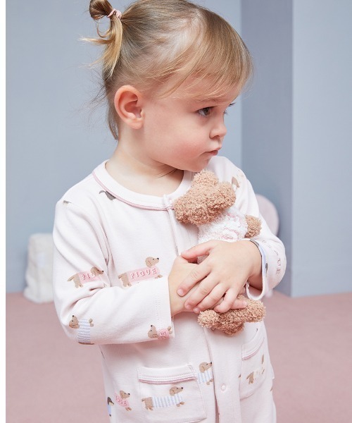 bebeorganic ロンパース セール】【BABY】ダックスフンド柄ロンパース（ロンパース）｜gelato