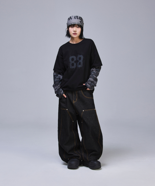 SCALLYWAG（スカリーワグ）の「ダブルニバギーカーペンターデニム[ブラック]（デニムパンツ・レディース・その他・X-LARGE/SMALL/MEDIUM/LARGE）」の5枚目の写真
