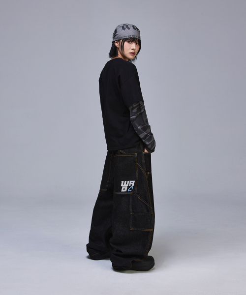SCALLYWAG（スカリーワグ）の「ダブルニバギーカーペンターデニム[ブラック]（デニムパンツ・レディース・その他・X-LARGE/SMALL/MEDIUM/LARGE）」の6枚目の写真