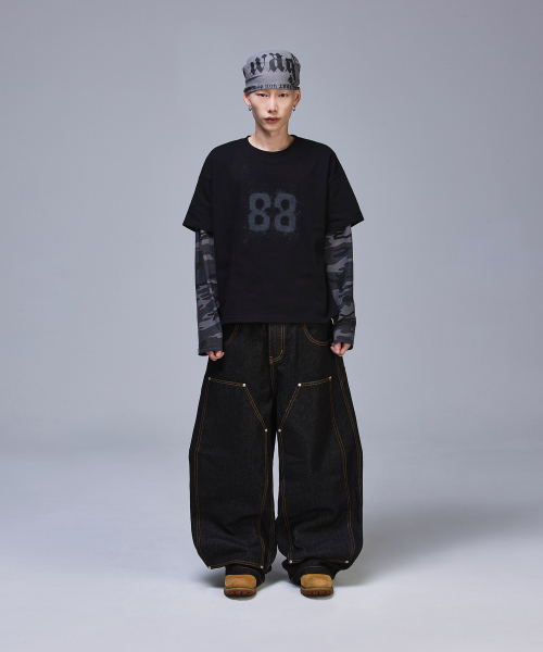 SCALLYWAG（スカリーワグ）の「ダブルニバギーカーペンターデニム[ブラック]（デニムパンツ・レディース・その他・X-LARGE/SMALL/MEDIUM/LARGE）」の8枚目の写真