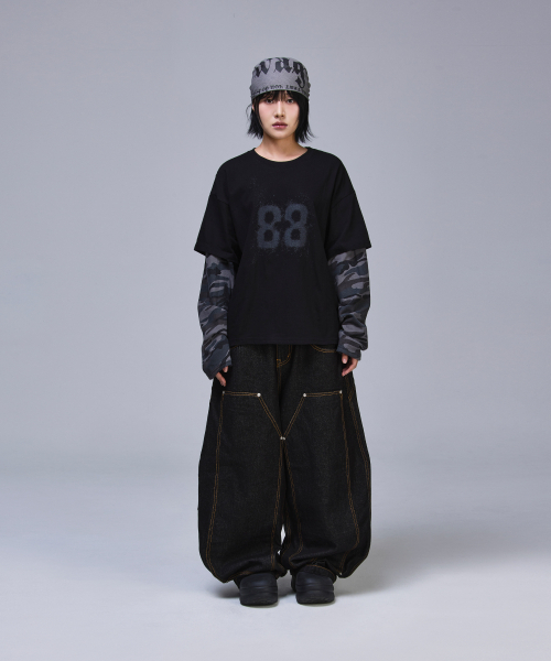 SCALLYWAG（スカリーワグ）の「ダブルニバギーカーペンターデニム[ブラック]（デニムパンツ・レディース・その他・X-LARGE/SMALL/MEDIUM/LARGE）」の9枚目の写真