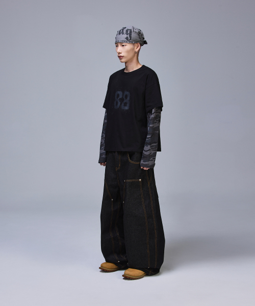 SCALLYWAG（スカリーワグ）の「ダブルニバギーカーペンターデニム[ブラック]（デニムパンツ・レディース・その他・X-LARGE/SMALL/MEDIUM/LARGE）」の10枚目の写真