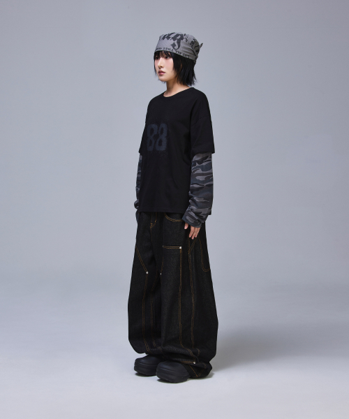 SCALLYWAG（スカリーワグ）の「ダブルニバギーカーペンターデニム[ブラック]（デニムパンツ・レディース・その他・X-LARGE/SMALL/MEDIUM/LARGE）」の11枚目の写真